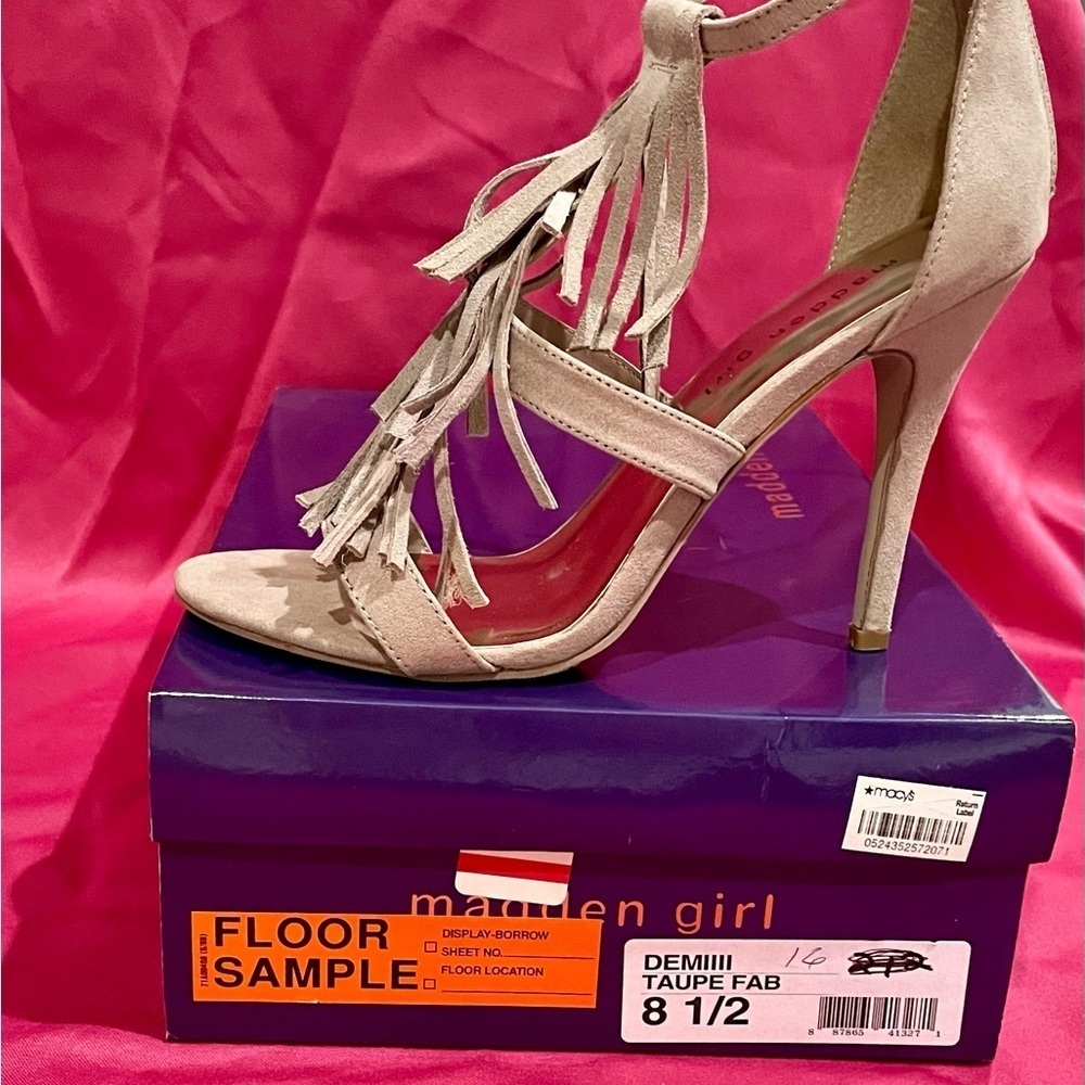 Madden Girl Fringe Suede Heels